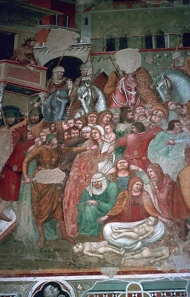 Fresco of the massacre of the innocents in Sienna, 15th century