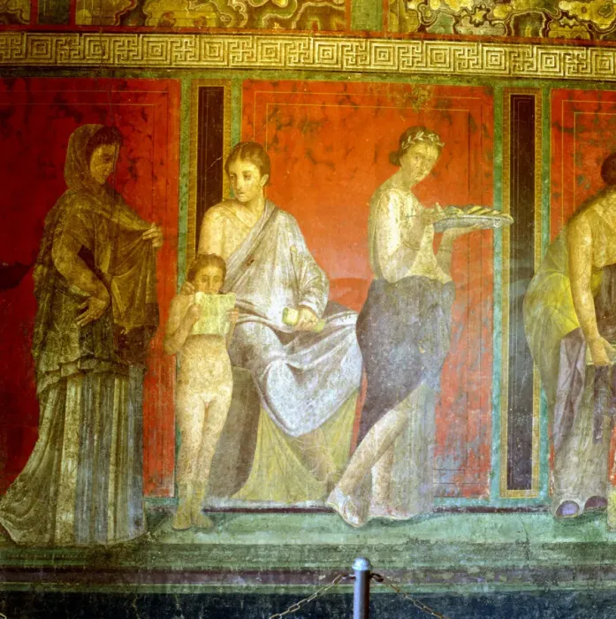 Framed Print : Fresco from the Villa of the Mysteries, Pompeii, Italy, c1st century BC-1st century AD Framed Print : Fresco from the Villa of the Mysteries, Pompeii, Italy, c1st century BC-1st century AD