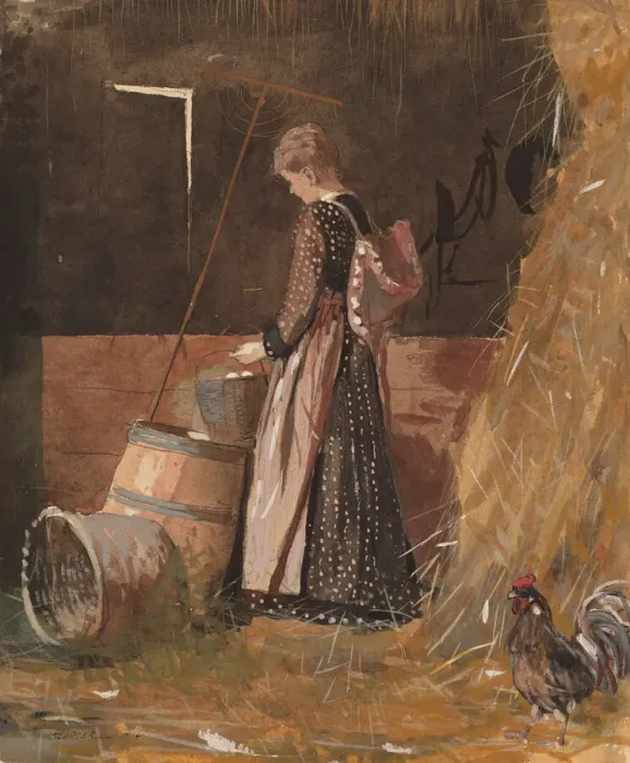 Framed Print : Fresh Eggs, 1874. Creator: Winslow Homer Framed Print : Fresh Eggs, 1874. Creator: Winslow Homer