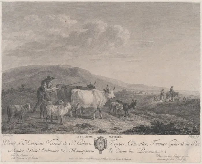 Framed Print : The Fresh Morning, late 18th, early 19th century. Creator: Francois Godefroy