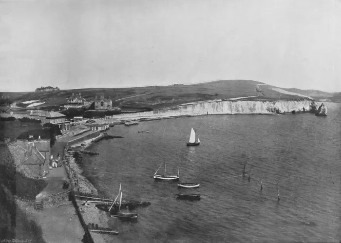 Framed Print : Freshwater Bay - The Town and the Bay, 1895 Framed Print : Freshwater Bay - The Town and the Bay, 1895