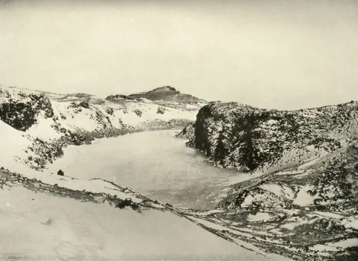 Framed Print : A Freshwater Lake near Cape Barne, c1908, (1909) Framed Print : A Freshwater Lake near Cape Barne, c1908, (1909)
