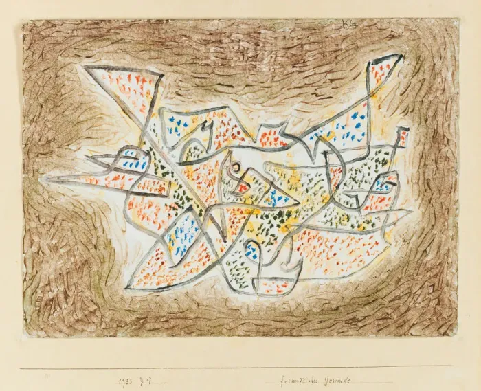 Framed Print : Freundliches Gewinde (Friendly Meandering), 1933. Creator: Klee, Paul (1879-1940) Framed Print : Freundliches Gewinde (Friendly Meandering), 1933. Creator: Klee, Paul (1879-1940)