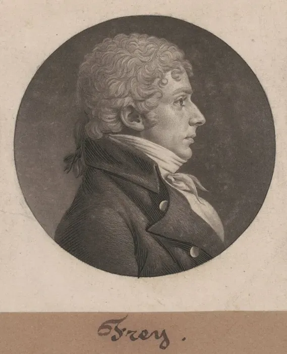 Framed Print : Frey, 1805. Creator: Charles Balthazar Julien Fevret de Saint-Memin Framed Print : Frey, 1805. Creator: Charles Balthazar Julien Fevret de Saint-Memin