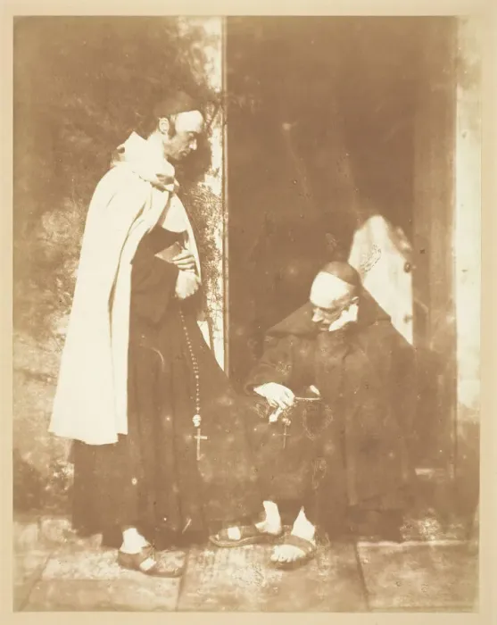Framed Print : Two Friars, 1843 / 46. Creators: David Octavius Hill, Robert Adamson, Hill & Adamson Framed Print : Two Friars, 1843 / 46. Creators: David Octavius Hill, Robert Adamson, Hill & Adamson