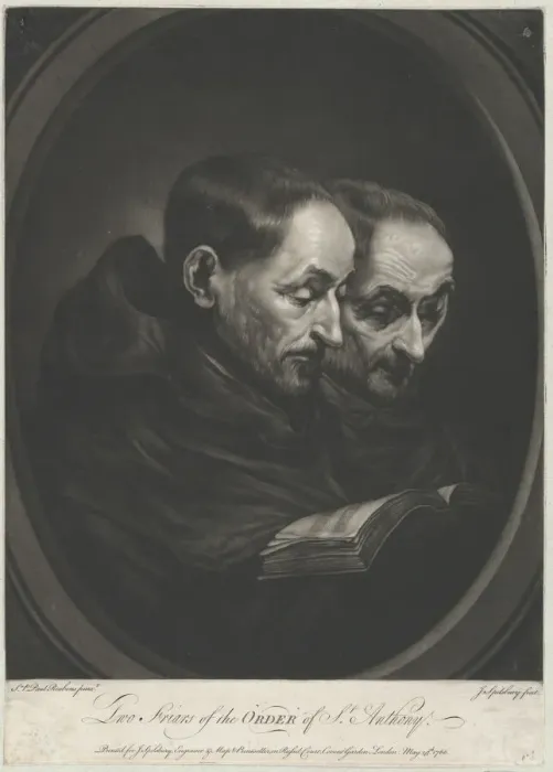 Framed Print : Two Friars of the Order of Saint Anthony, 1766. Creator: Jonathan Spilsbury Framed Print : Two Friars of the Order of Saint Anthony, 1766. Creator: Jonathan Spilsbury