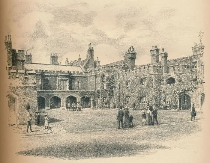Framed Print : Friary Court, St Jamess Palace, 1902. Artist: Thomas Robert Way Framed Print : Friary Court, St Jamess Palace, 1902. Artist: Thomas Robert Way