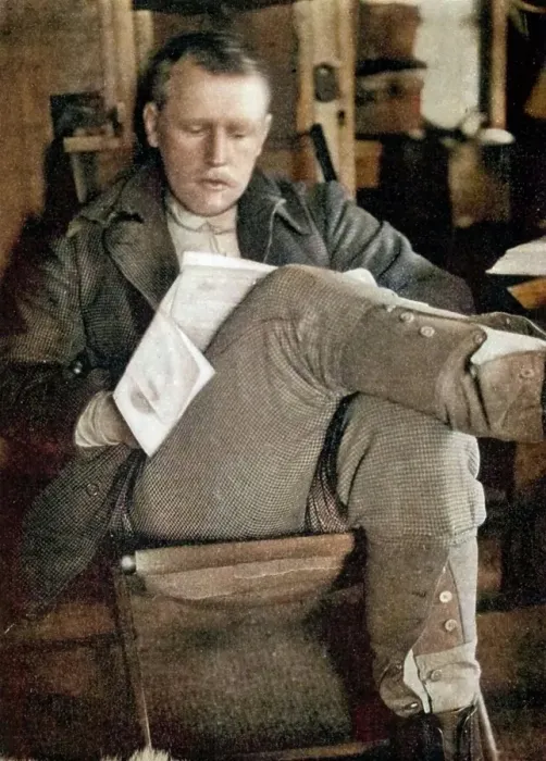 Framed Print : Fridtjof Nansen after his wash and brush up, 1896 (1899). Creator: Frederick George Jackson Framed Print : Fridtjof Nansen after his wash and brush up, 1896 (1899). Creator: Frederick George Jackson
