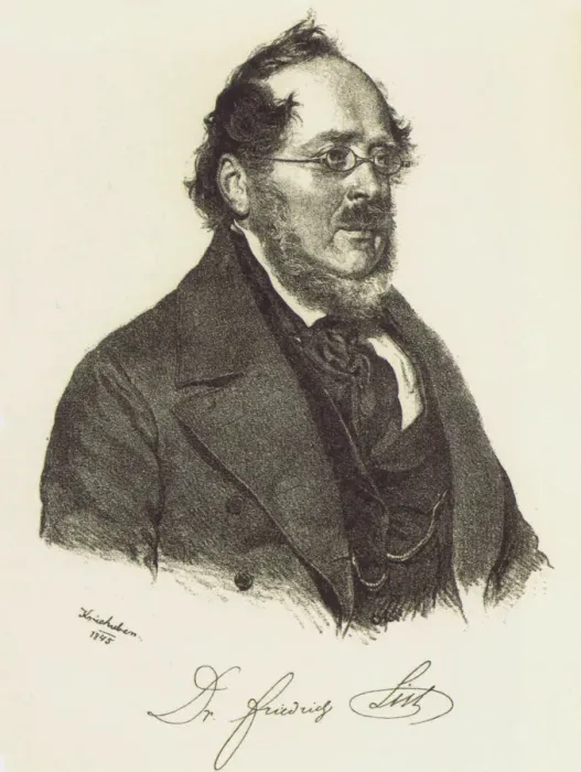 Framed Print : Friedrich List (1789-1846). Artist: Kriehuber, Josef (1800-1876) Framed Print : Friedrich List (1789-1846). Artist: Kriehuber, Josef (1800-1876)