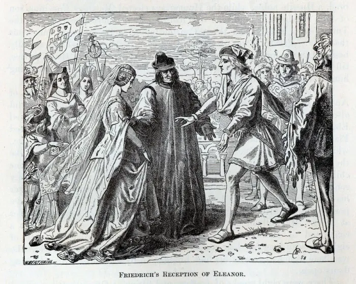 Framed Print : Friedrichs Reception of Eleanor, 1882. Artist: Werthmann, Wilhelm (active 1854-1885) Framed Print : Friedrichs Reception of Eleanor, 1882. Artist: Werthmann, Wilhelm (active 1854-1885)