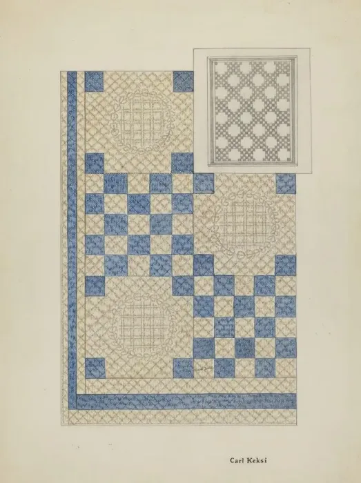 Framed Print : Friendship Quilt, 1935 / 1942. Creator: Carl Keksi Framed Print : Friendship Quilt, 1935 / 1942. Creator: Carl Keksi