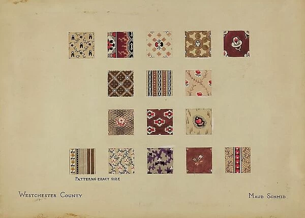 Friendship Quilt-Patchwork Section, c. 1936. Creator: Maud Schmid