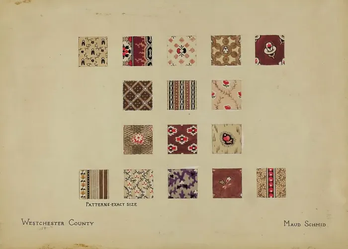 Framed Print : Friendship Quilt-Patchwork Section, c. 1936. Creator: Maud Schmid