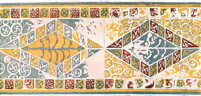 Framed Print : Frieze in the church at Saint-Pierre-de-Clages, Switzerland, (1928). Creator: Unknown Framed Print : Frieze in the church at Saint-Pierre-de-Clages, Switzerland, (1928). Creator: Unknown