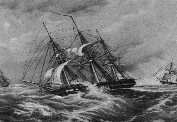 Framed Print : The frigate Kreiser and the sloop Ladoga at the coast of America, 1900s-1910s. Artist: Anonymous Framed Print : The frigate Kreiser and the sloop Ladoga at the coast of America, 1900s-1910s. Artist: Anonymous