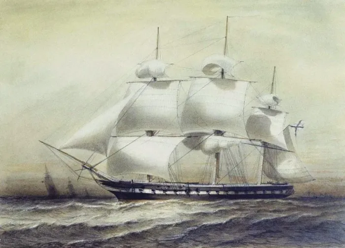 Framed Print : Frigate Pallada, 1847 Framed Print : Frigate Pallada, 1847