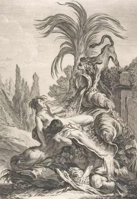 Framed Print : The Frightened Naiad (Une naiade echevelee recule d efroi à Framed Print : The Frightened Naiad (Une naiade echevelee recule d efroi à