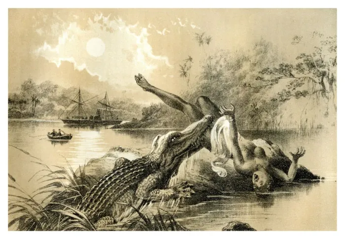 Framed Print : A Frightful Incident, 1883 Framed Print : A Frightful Incident, 1883