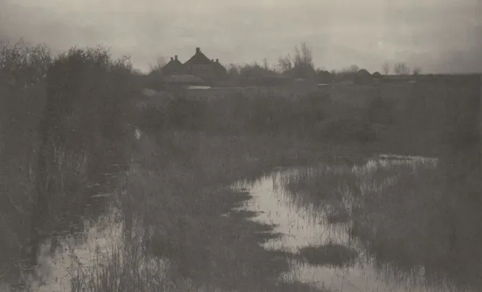 Framed Print : The Fringe of the Marsh, 1886. Creators: Dr Peter Henry Emerson, Thomas Frederick Goodall Framed Print : The Fringe of the Marsh, 1886. Creators: Dr Peter Henry Emerson, Thomas Frederick Goodall