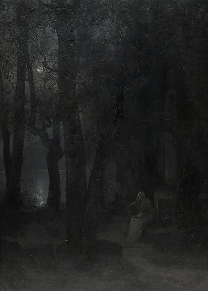 Frithiof's happiness (from Frithiof's tale), 1880s. Creator: Johan August Malmström