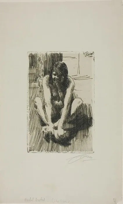 Framed Print : The Frog, 1910. Creator: Anders Leonard Zorn Framed Print : The Frog, 1910. Creator: Anders Leonard Zorn