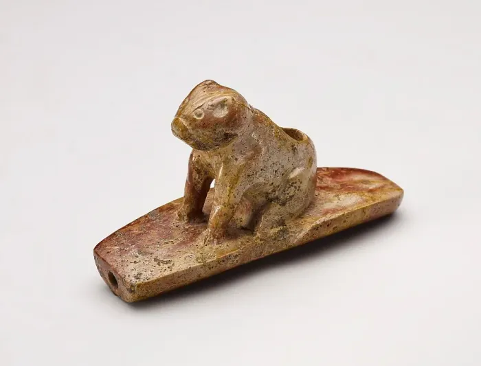 Framed Print : Frog effigy pipe, 200 BCE-500 CE. Creator: Unknown Framed Print : Frog effigy pipe, 200 BCE-500 CE. Creator: Unknown