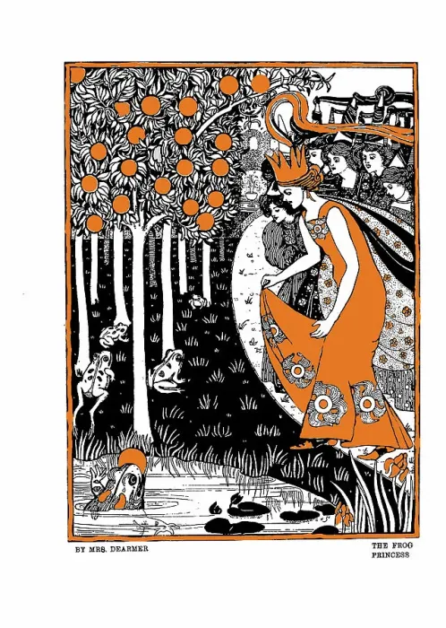 Framed Print : The Frog Princess. Illustration from the book The Parade by Gleeson White, 1897. Creator: Dearmer, Mabel (1872-1915) Framed Print : The Frog Princess. Illustration from the book The Parade by Gleeson White, 1897. Creator: Dearmer, Mabel (1872-1915)
