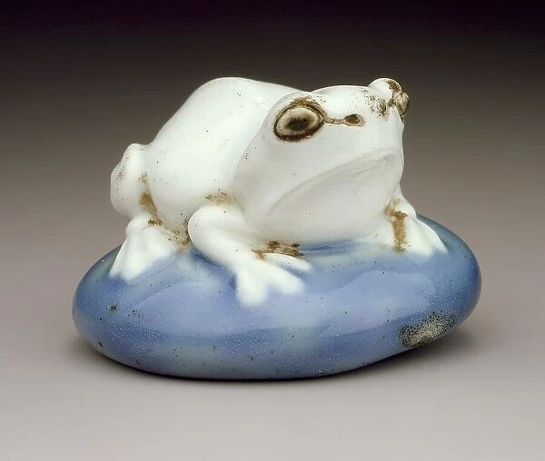Frog on Toadstool, Mid-19th century. Creator: Unknown