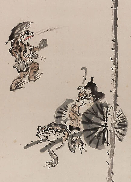 Frogs, between 1871 and 1889. Creator: Kawanabe Kyosai