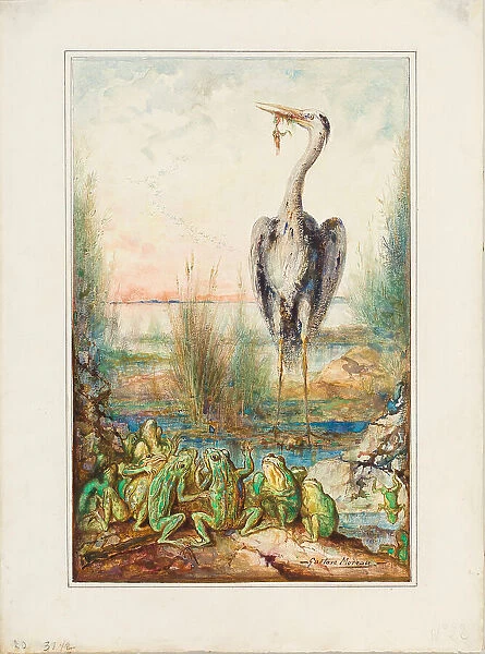 The frogs asking for a king (Les Grenouilles qui demandent un Roi), 1881. Creator: Moreau, Gustave (1826-1898)