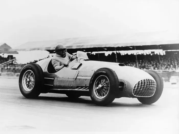Framed Print : Froilan Gonzalez driving a Ferrari, early 1950s Framed Print : Froilan Gonzalez driving a Ferrari, early 1950s