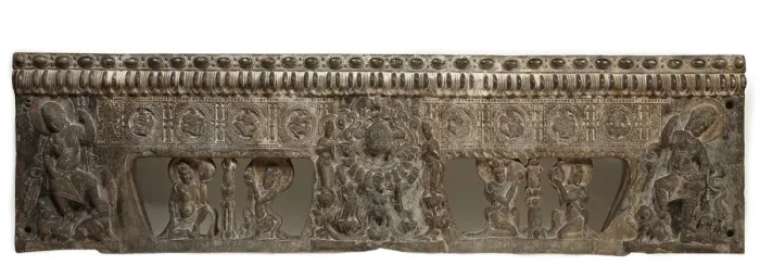 Framed Print : Frontal from the base of a funerary couch... Period of Division, Northern Qi dynasty