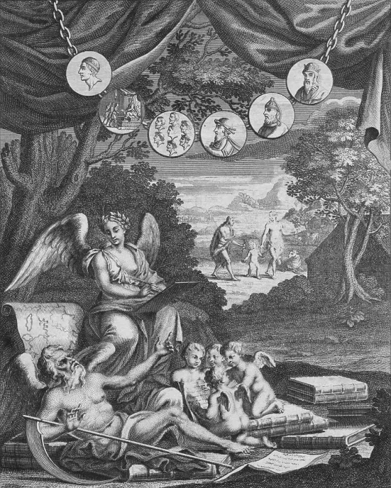 Framed Print : Frontispice, 1724. Artist: Francois Morellon La Cave Framed Print : Frontispice, 1724. Artist: Francois Morellon La Cave