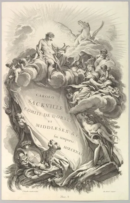 Framed Print : Frontispice pour le Tombeau de Charles Sackville, comte de Dorset Framed Print : Frontispice pour le Tombeau de Charles Sackville, comte de Dorset
