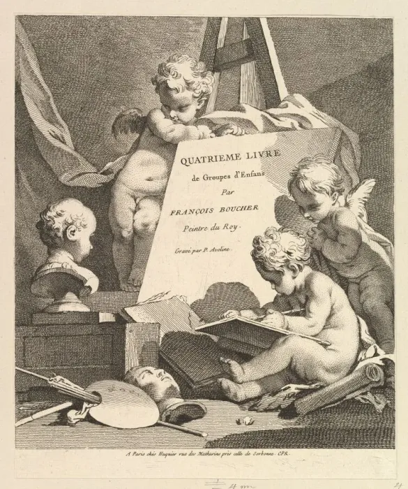 Framed Print : Frontispiece, 1727-60. Creator: Pierre Alexandre Aveline Framed Print : Frontispiece, 1727-60. Creator: Pierre Alexandre Aveline