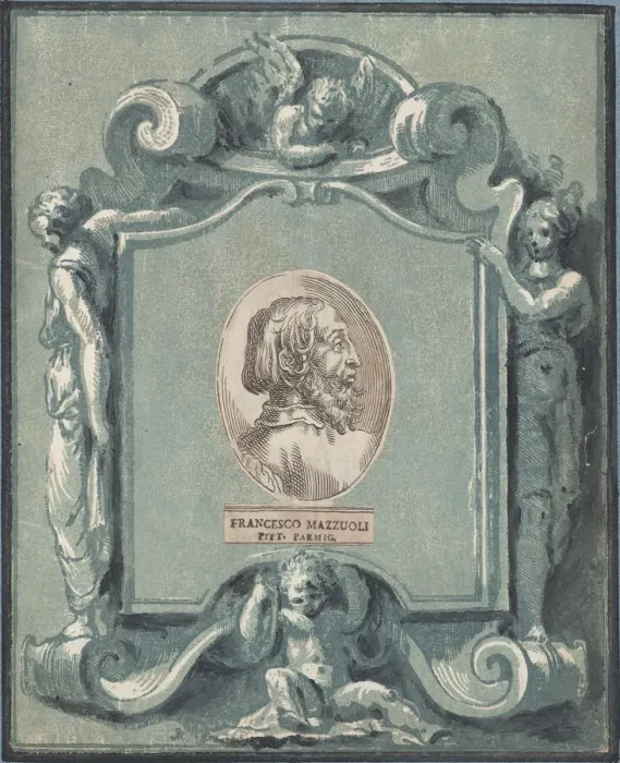 Framed Print : Frontispiece, before 1749. Creator: Anton Maria Zanetti Framed Print : Frontispiece, before 1749. Creator: Anton Maria Zanetti