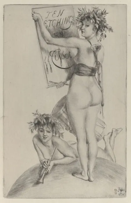 Framed Print : Third Frontispiece, 1876. Creator: James Tissot Framed Print : Third Frontispiece, 1876. Creator: James Tissot