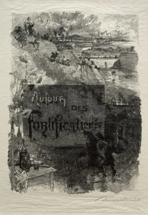 Framed Print : Frontispiece, 1886. Creator: Auguste Louis Lepere (French, 1849-1918)