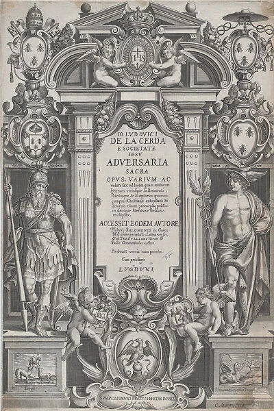 Frontispiece for Adversaria sacra, 1626. Creator: Charles Audran