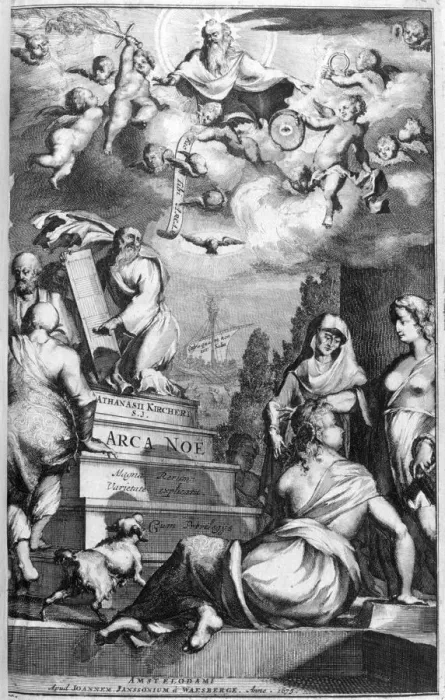 Framed Print : Frontispiece of Arca Noe, 1675. Artist: Athanasius Kircher Framed Print : Frontispiece of Arca Noe, 1675. Artist: Athanasius Kircher