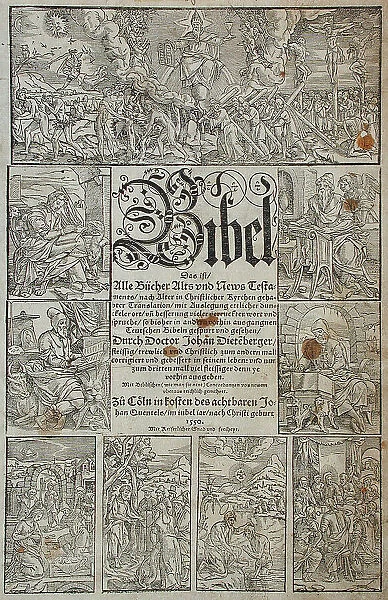 Frontispiece to the Bible, 1550. Creator: John Dieterberger