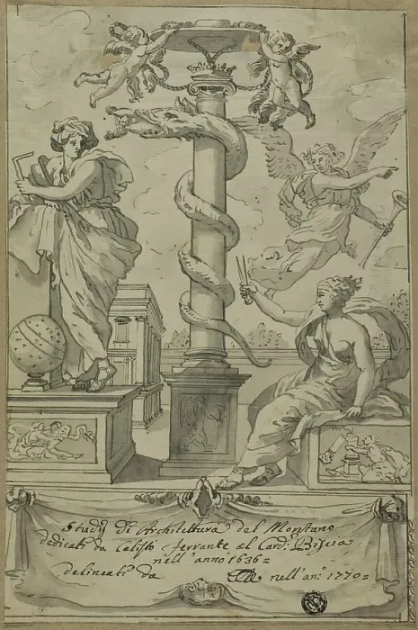 Framed Print : Frontispiece to Book of Architectural Studies, n.d. Creator: Unknown Framed Print : Frontispiece to Book of Architectural Studies, n.d. Creator: Unknown