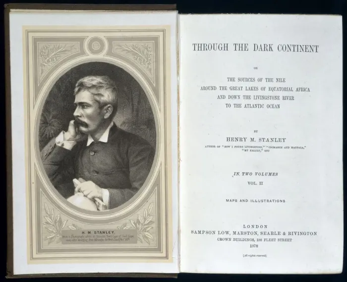 Framed Print : Frontispiece to Through the Dark Continent, by Henry Morton Stanley, 1878. Artist Framed Print : Frontispiece to Through the Dark Continent, by Henry Morton Stanley, 1878. Artist
