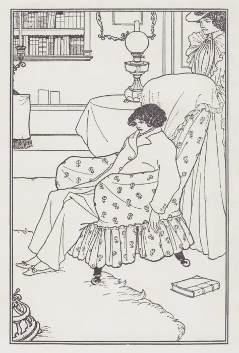 Framed Print : Frontispiece to An Evil Motherhood. Elkin Mathews, 1895. Creator: Aubrey Beardsley Framed Print : Frontispiece to An Evil Motherhood. Elkin Mathews, 1895. Creator: Aubrey Beardsley