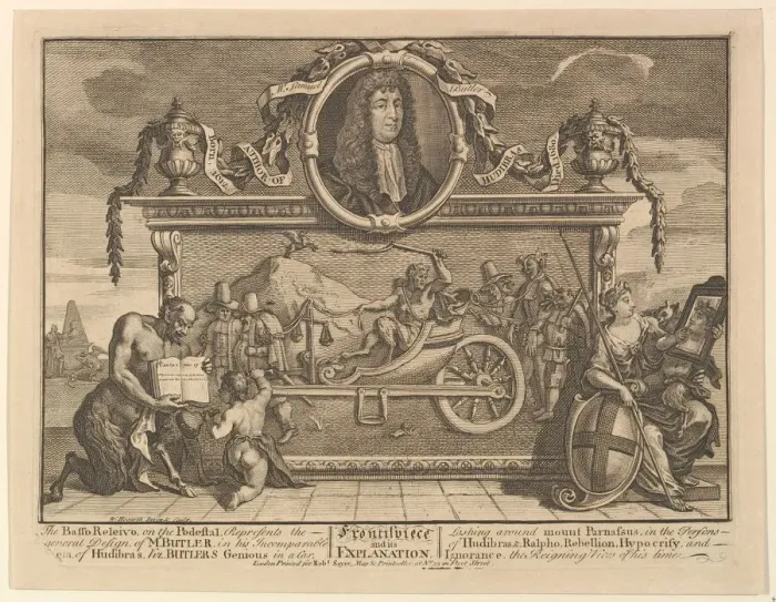 Framed Print : Frontispiece and Its Explanation (Twelve Large Illustrations for Samuel Butlers Hudibr Framed Print : Frontispiece and Its Explanation (Twelve Large Illustrations for Samuel Butlers Hudibr