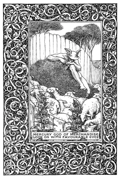 Framed Print : Frontispiece to The Field of Clover, 1899. Artist: Clemence Housman Framed Print : Frontispiece to The Field of Clover, 1899. Artist: Clemence Housman