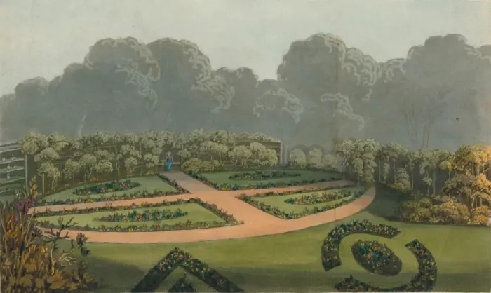 Framed Print : Frontispiece to the Florists Manual, 1822. Artist: WH Timms Framed Print : Frontispiece to the Florists Manual, 1822. Artist: WH Timms