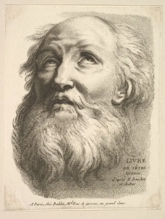 Framed Print : Frontispiece: Head of a Bearded Man, from Livre de Tetes Gravé Framed Print : Frontispiece: Head of a Bearded Man, from Livre de Tetes Gravé