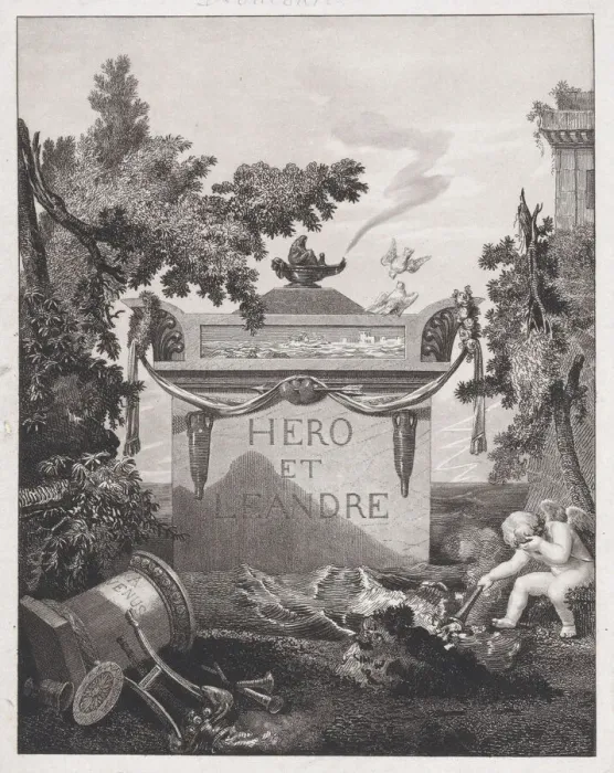 Framed Print : Frontispiece to Hero and Leander, 1801. Creator: Philibert Louis Debucourt Framed Print : Frontispiece to Hero and Leander, 1801. Creator: Philibert Louis Debucourt