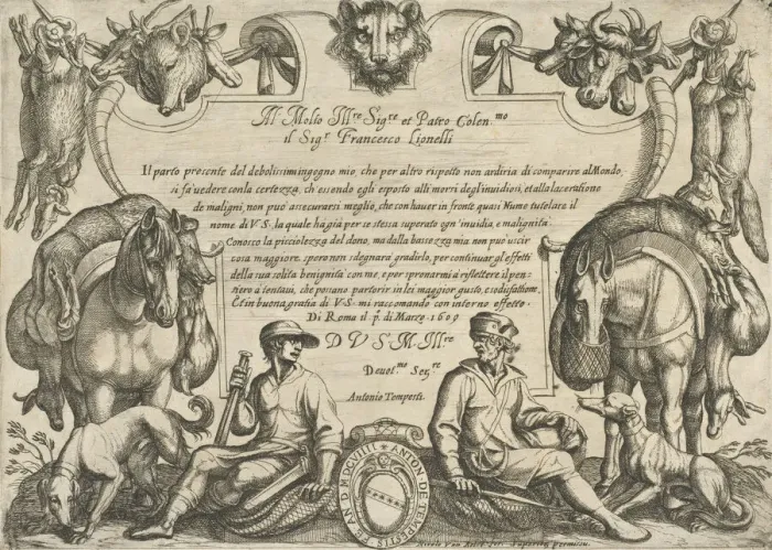 Framed Print : Frontispiece with Hunters, Dogs and Horses, from Hunting Scenes VI, 1609 Framed Print : Frontispiece with Hunters, Dogs and Horses, from Hunting Scenes VI, 1609